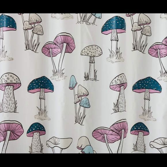 NWT 13 pc Mushroom Shower Curtain & Hook Set - Picture 6 of 6